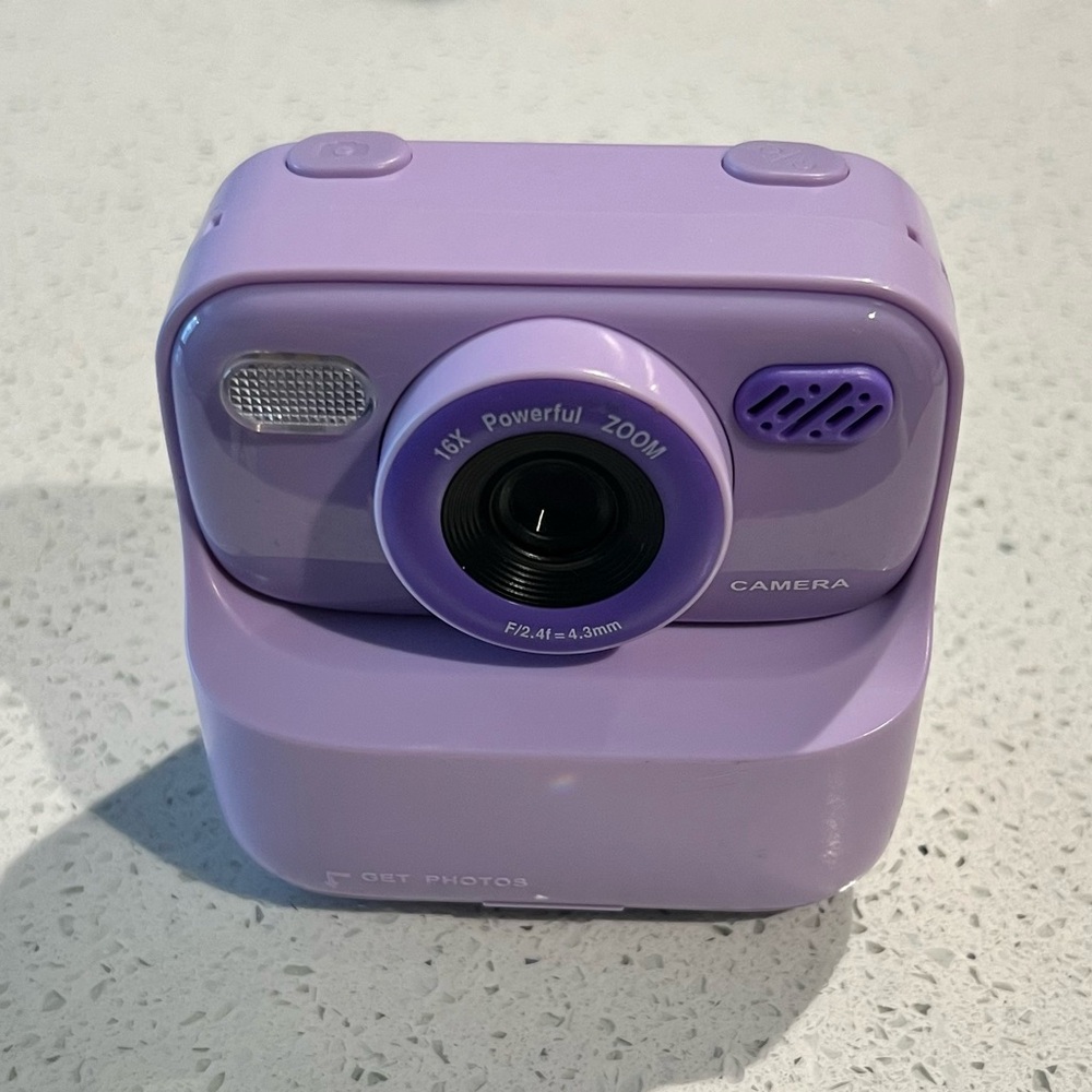 Kids Instant Digital Cameras for Boys and Girls, 1080P HD Dual-Lens Selfie Cam.